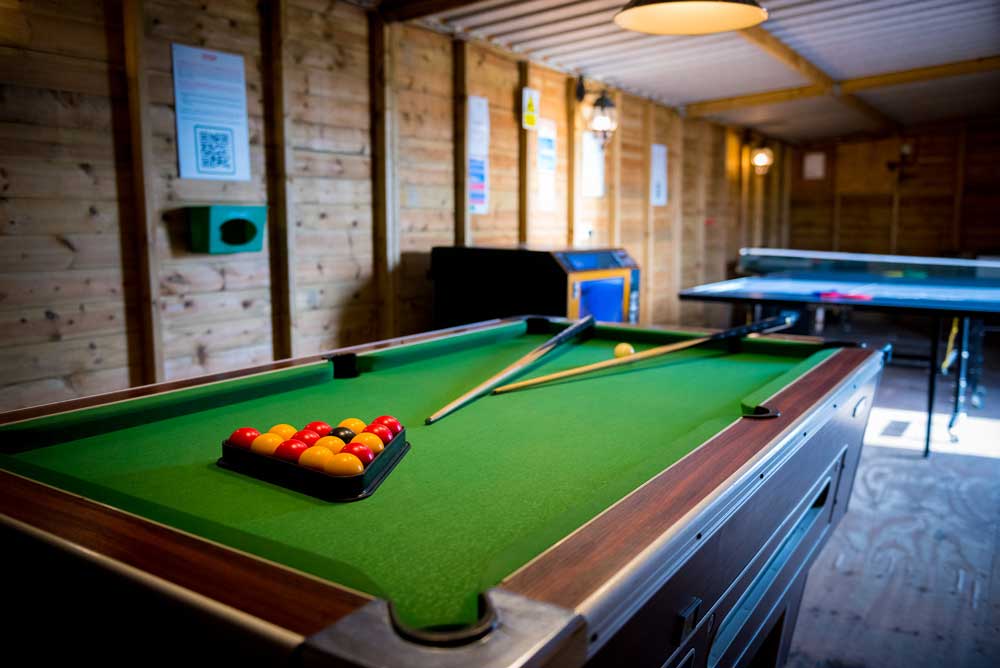 Games Room at St. Tinney Farm Holidays in Cornwall