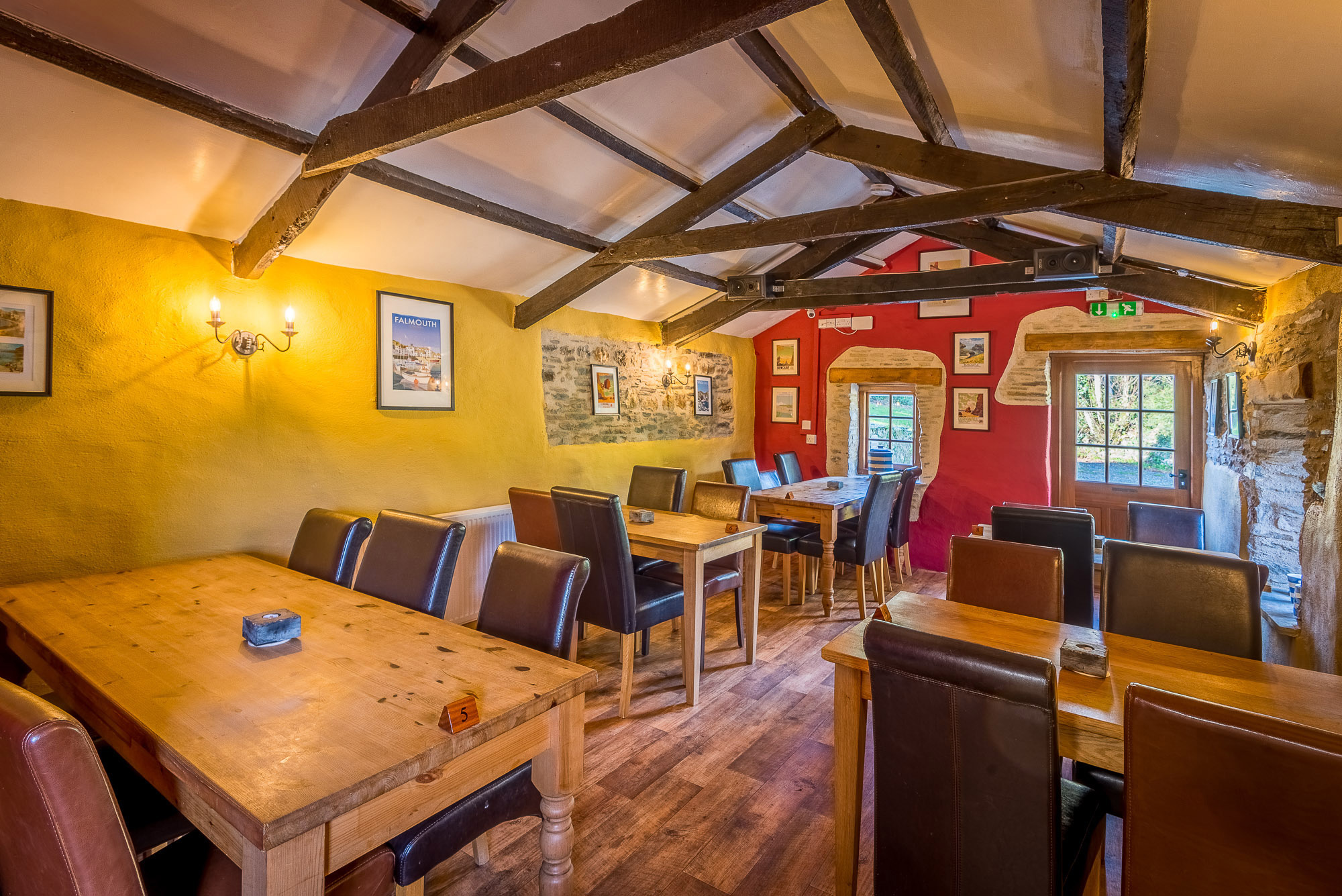 St. Tinney Arms bar at St. Tinney Farm Holidays in Cornwall with free WiFi